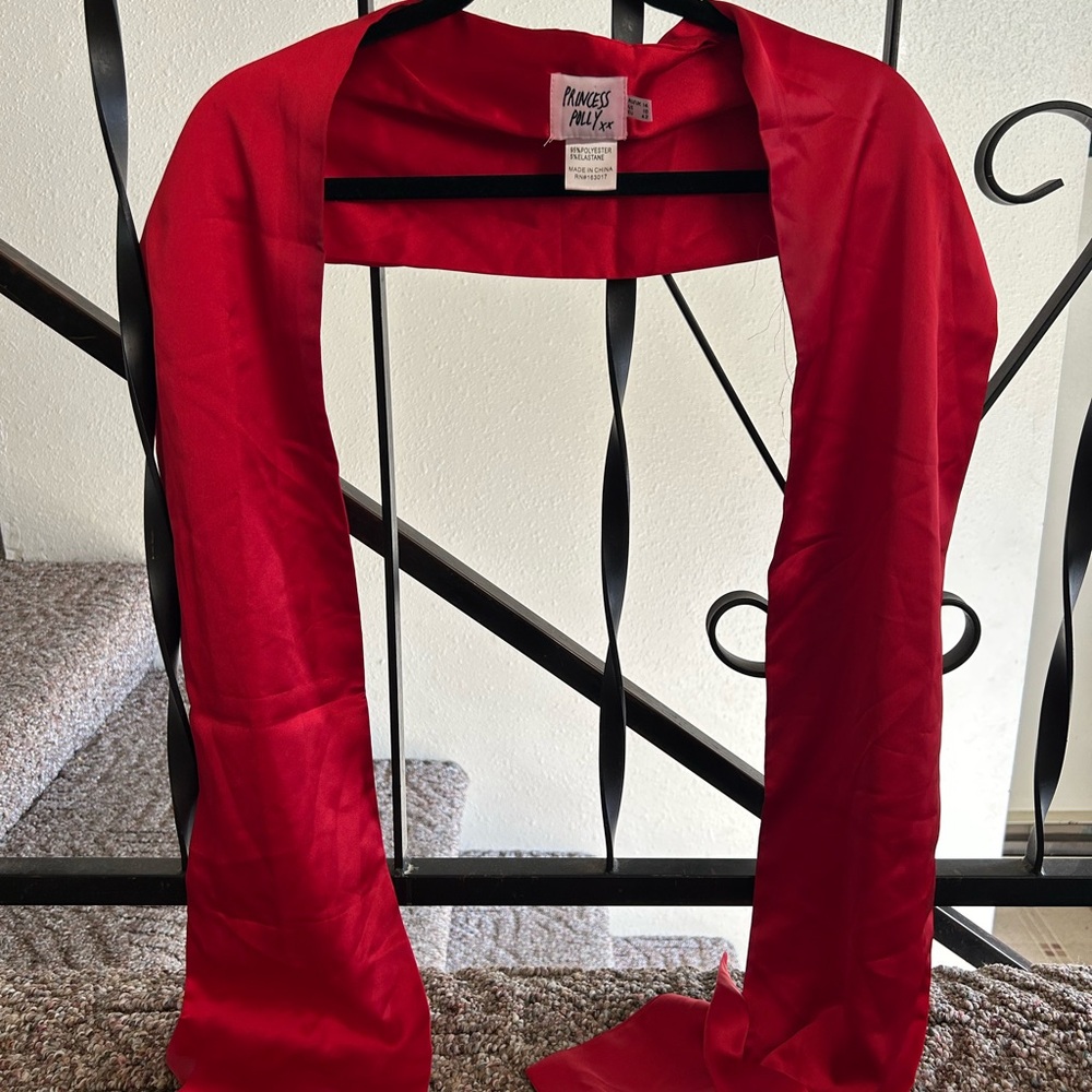 Red Princess Polly Scarf Wrap Top